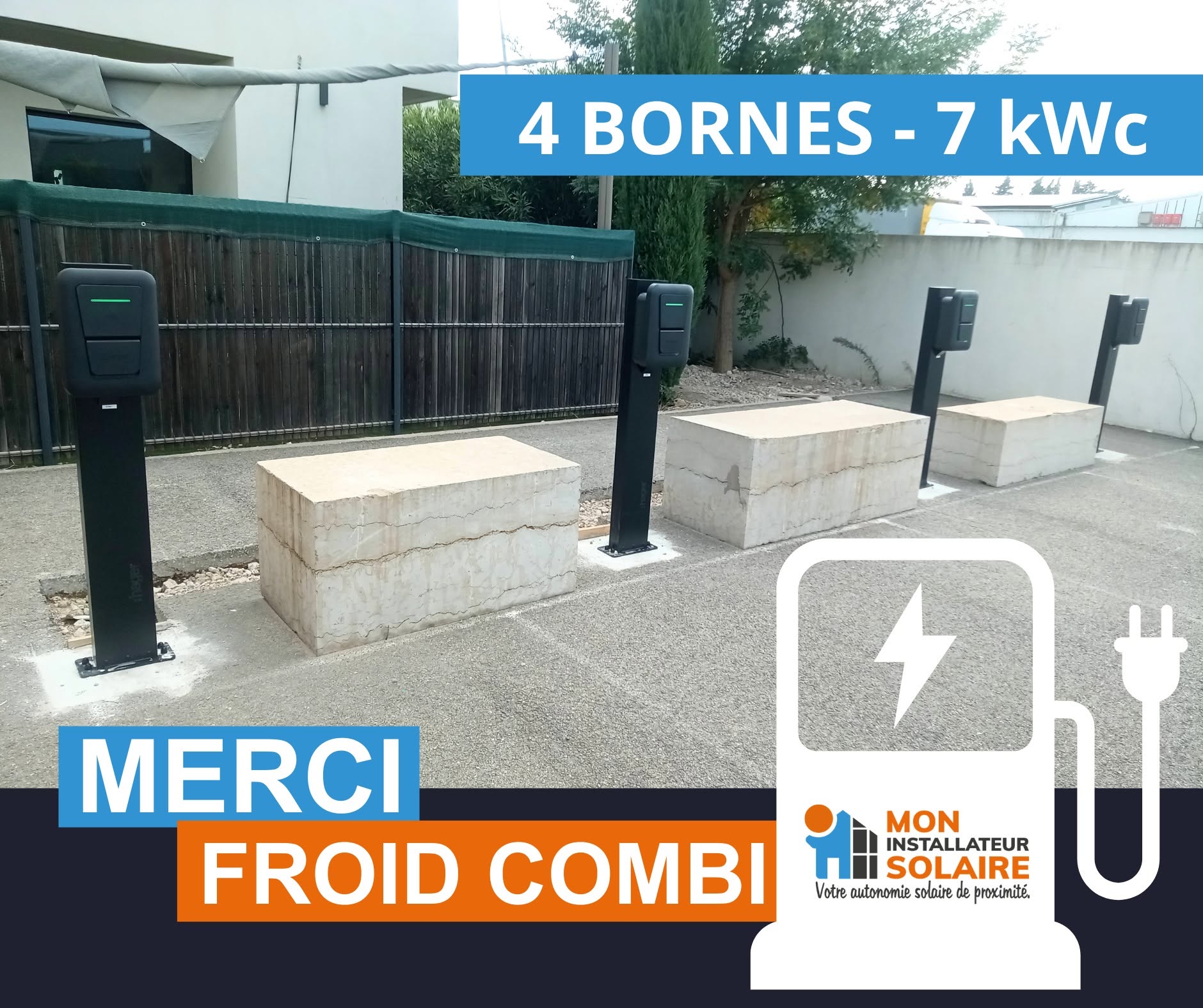 INSTALLATION DE BORNES DE RECHARGE HAGER chez Froid combi. Entreprise dans le Vaucluse. Recharge avec borne pour véhicule électrique