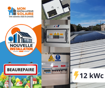 Installation de panneaux photovoltaïques de 12 kWc à Beaurepaire